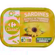 Carrefour classic' sardines à l'huile de tournesol 95g