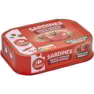 Carrefour classic' sardines sauce tomate 135g