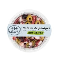 Barquette Salade de poulpes aux olives carrefour 120g
