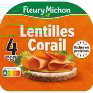 Fleury Michon les tranches végé lentille corail 4 tranches 120g