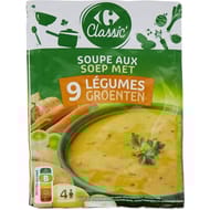 Carrefour classic' soupe déshydratée 9 légumes sachet de 105g