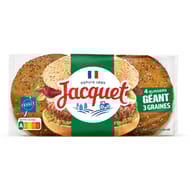 Jacquet burger géeant 3 graines x4 330g