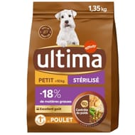 Ultima croquettes chien mini stérilisé 1.35kgs