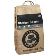 Charbon de bois 6 kg restaurant Carrefour