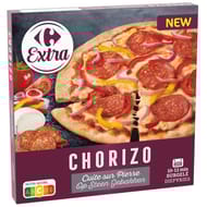Carrefour extra pizza cuite sur pierre chorizo 400g