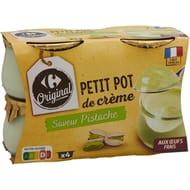 Carrefour original petit pot de crème saveur pistache 4 x 100g