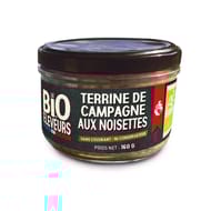 Le bio des éleveurs terrine de campagne aux noisettes bio 160g