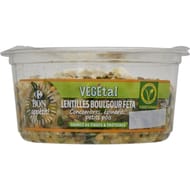 Carrefour bon appétit salade végétal lentilles boulgour 250g