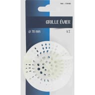 Trefilaction grille évier blanc d70mm x2