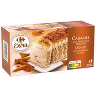 Carrefour extra dessert glacé saveur caramel avec feuilletage craquant 333g