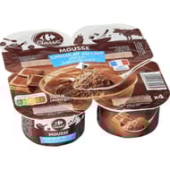 Carrefour classic mousse chocolat au lait 4x60g