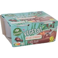 Carrefour Sensation crème dessert lait d'amande chocolat 4x100g