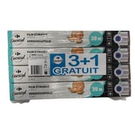 Carrefour film alimentaire 30m lot de 4