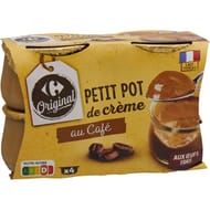 Carrefour original petit pot de crème au café 4X100g