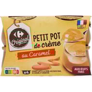 Carrefour Original petit pot de crème caramel 4X100g