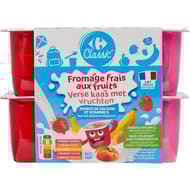 Carrefour classic fromage blanc aux fruits 12x50g