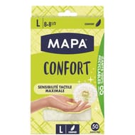 Mapa gants jetables fleur de peau x50 taille l