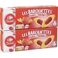 Carrefour classic' biscuits barquettes fraise 2x120g