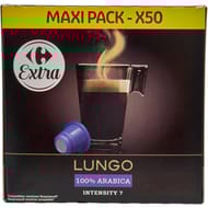 Carrefour extra capsules lungo x50 - 250g