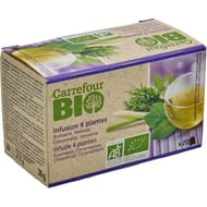Carrefour bio infusion aux 4 plantes 30 gr