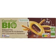 Carrefour bio barquettes chocolat noisette bio 120g