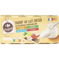 Carrefour original yaourt à l'arôme naturel de fruits 8x125g