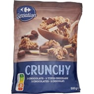 Carrefour sensation céréales crunchy 3 chocolats - 500g