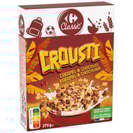 Carrefour sensation céréales chocolat caramel 375g