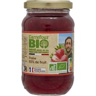 Carrefour bio confiture à la fraise allégées 310g