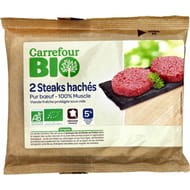 Stek haché 5% x2 250g Carrefour bio