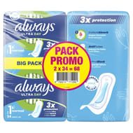Always ultra serviettes hygiéniques normal x68