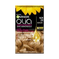 Olia coloration permanente sans ammoniaque 8.31 blond doré cendré
