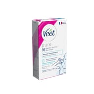 Veet pure bande de cire froide aisselles peaux sensibles x16