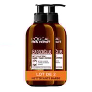 Men expert barber club gel nettoyant 200ml lot de 2