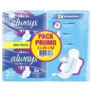 Always ultra serviettes hygiéniques long plus x52