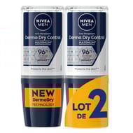 Nivea deodorant bille homme derma control lotx2