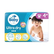 Carrefour baby couches ultra dry taille 4+ 9-20 kg x43