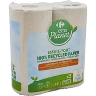 Carrefour ecoplanet essuie-tout compact x2