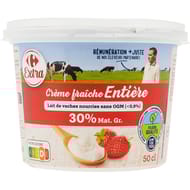 Carrefour extra crème fraiche entière 30%mg 50cl