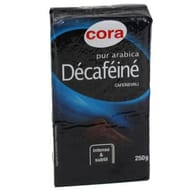 Cora café moulu pur arabica décaféiné 250g