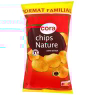 Cora chips nature lisse format familial 350g