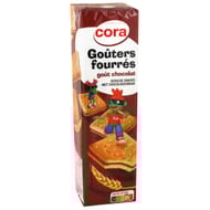 Cora kido goûters carrés fourrés chocolat 300g