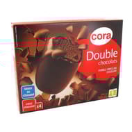 Cora bâtonnets double chocolat 4x110ml 393g