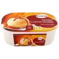 Cora crème glacée saveur crème brulée bac 900ml - 514g