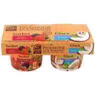 Patrimoine Gourmand duo glace coco sorbet fruits rouges 200ml 140g