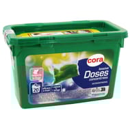 Cora lessive doses hydrosolubles 20x24.5ml 20 lavages