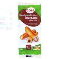 Cora madeleines longues fourrage chocolat 240g