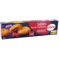 Cora sablés pur beurre fourrés framboises 100 g
