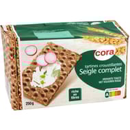 Cora tartines croustillantes seigle complet 250g