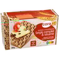 Cora tartines croustillantes seigle et sésame 250g